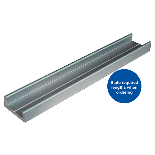 ALUM SLIDING TRACK - DBL BOTTOM (PER M)