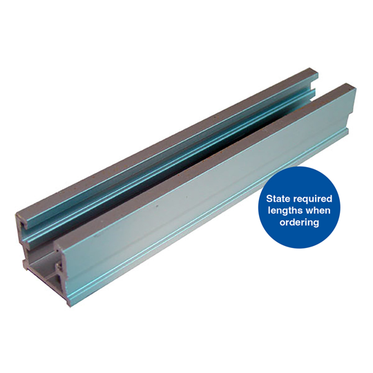 ALUM SLIDING TRACK - SINGLE TOP (PER M)