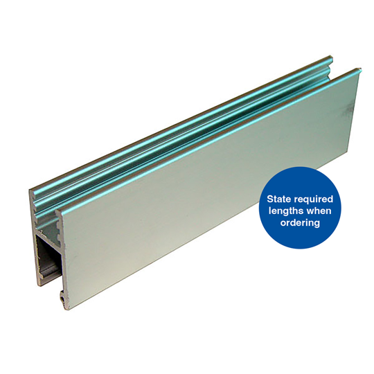 ALUM SLIDING TRACK - GLASS RAIL (PER M)
