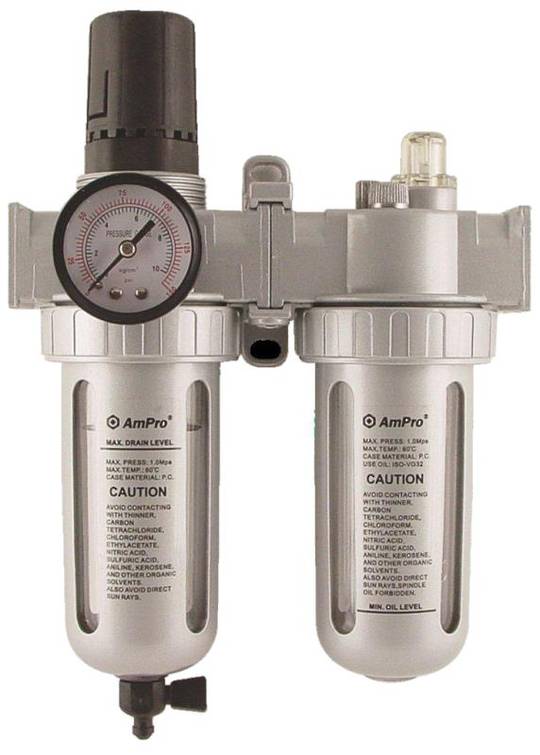 1/4" AIR FILTER / REGULATOR & OILER