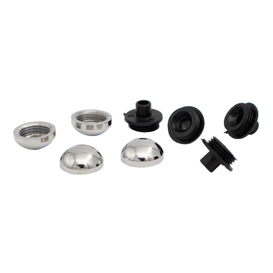 MIRROR DOMES/BUSH SET - CHROME