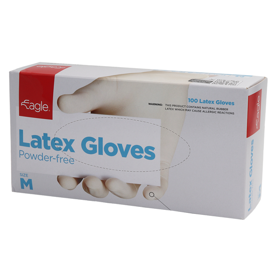 DISPOSABLE LATEX GLOVES - MEDIUM