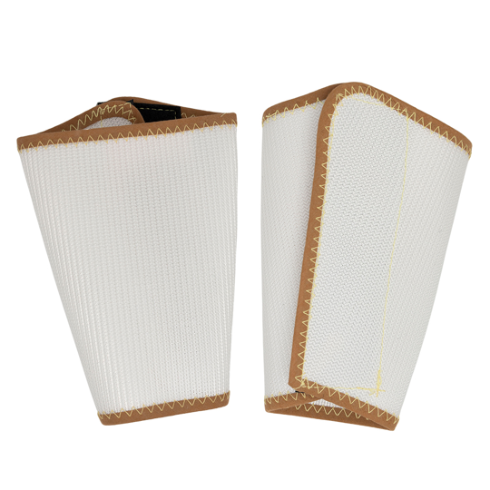 NYLON WRIST GAUNTLETS - WHITE 7" MEDIUM