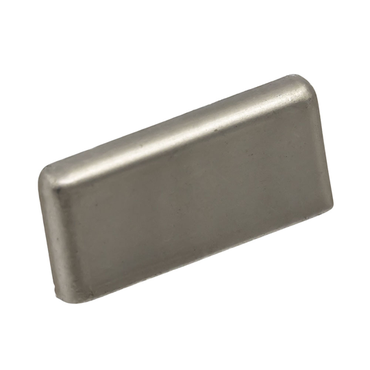 FINELINE SQUARE END CAP- SATIN SILVER LH