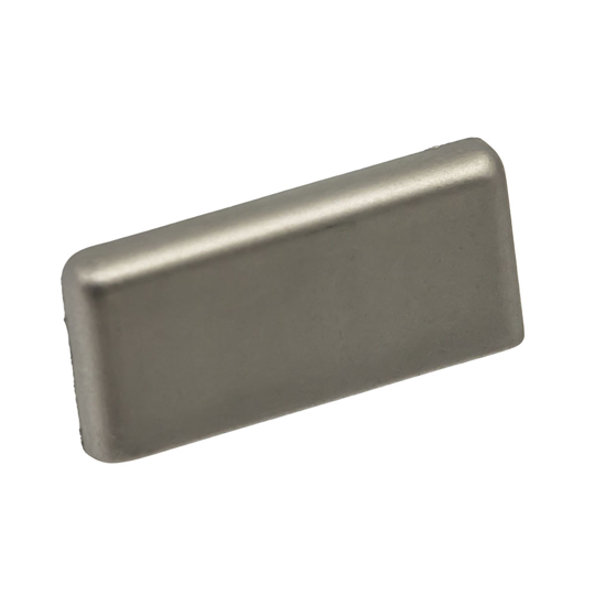 FINELINE SQUARE END CAP -SATIN SILVER RH
