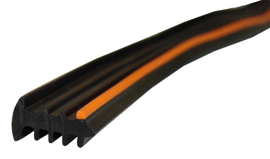 PVC BLACK WEDGE RUBBER - 4MM ORANGE-250M