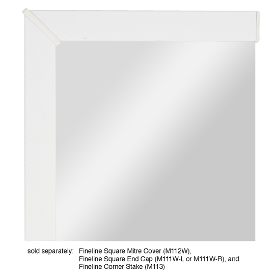 FINELINE SQUARE SECTION - WHITE 2.9M