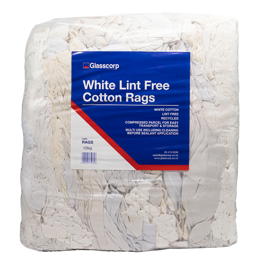 LINT FREE WHITE RAGS - 9.5KG