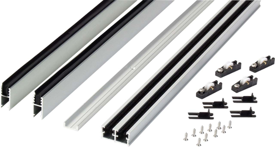 ALUM SLIDING TRACK - STD SET - 12OOMM