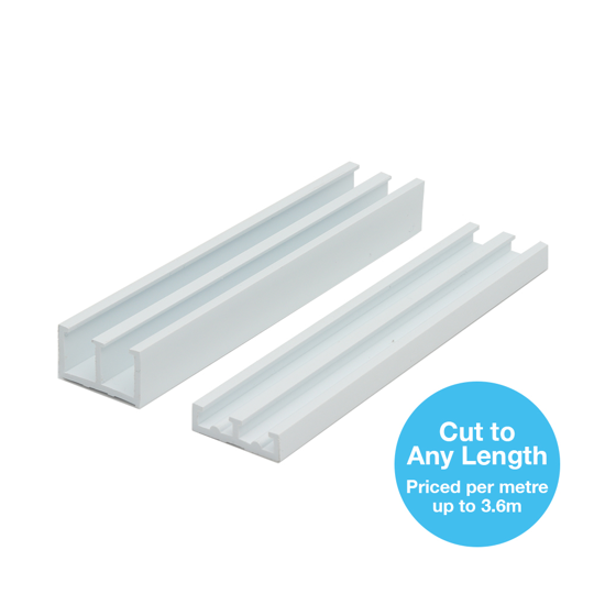 GLASS TRACK-SET-WHITE(6.3MM) -METRE