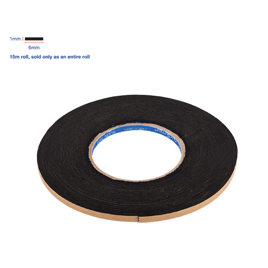 BUTYL TAPE 1.0MM X 6.0MM X 15M