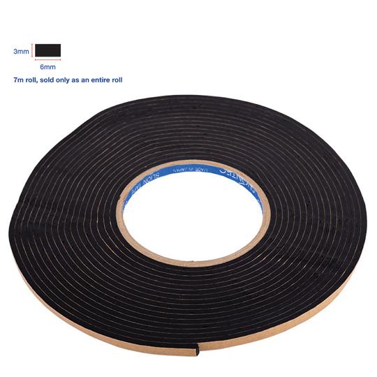 BUTYL TAPE 3.0MM X 6.0MM X 7M